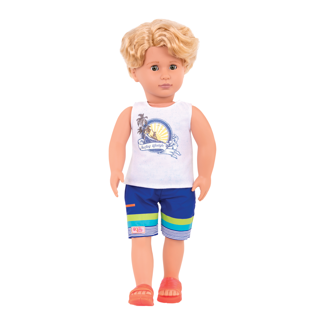 Suitable for 18 inch American boy doll top shorts suit casual style hot sale