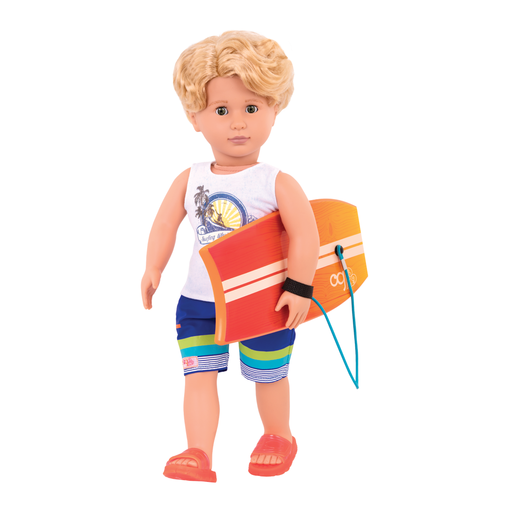 Gabe 18-inch Boy Doll in Surfer Outfit