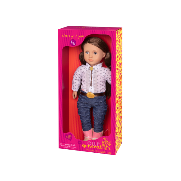 Darcy-Lynn 18-inch Riding Doll Packaging