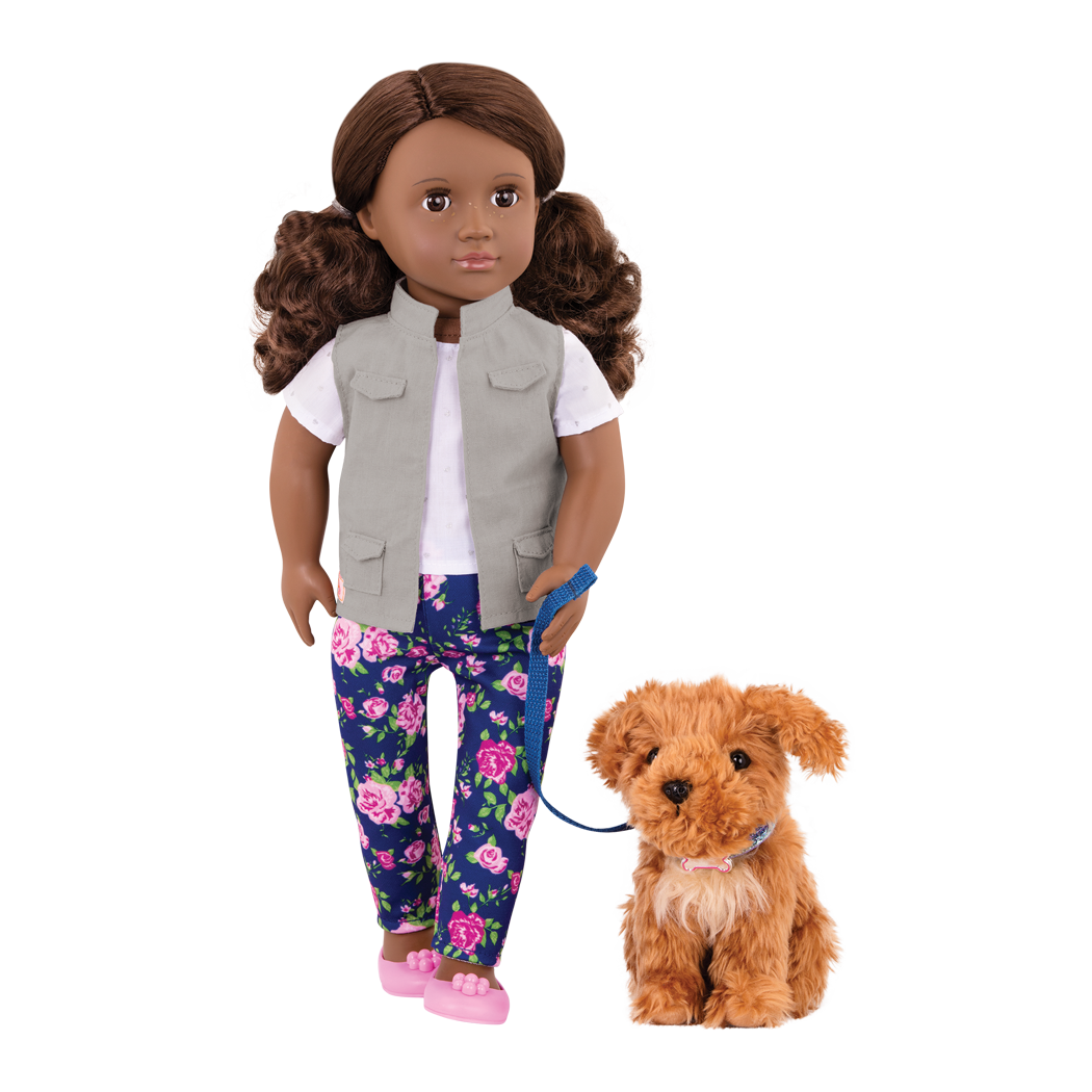 Malia and Poodle 18-inch doll and Pet