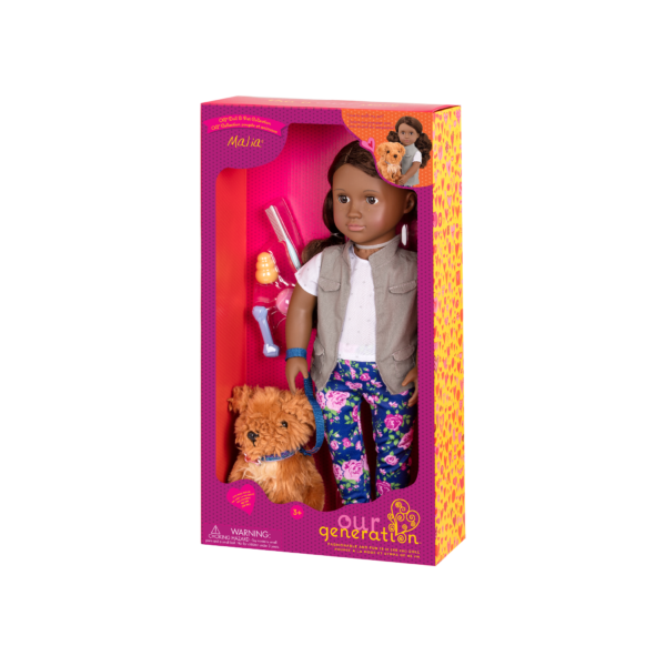 Our Generation 18-inch Doll Malia & Pet Plush Poodle Packaging