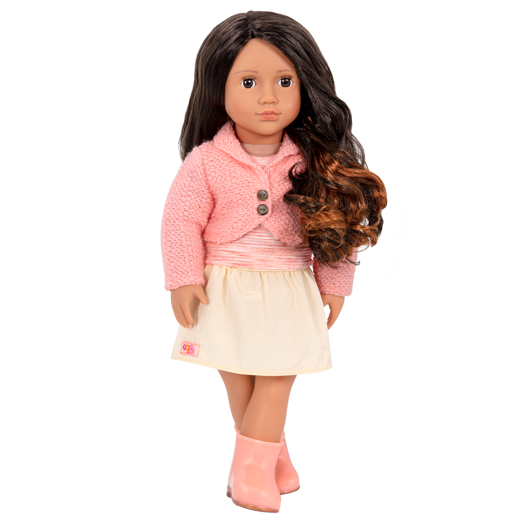 Maricela Regular 18-inch Doll with legs crossed