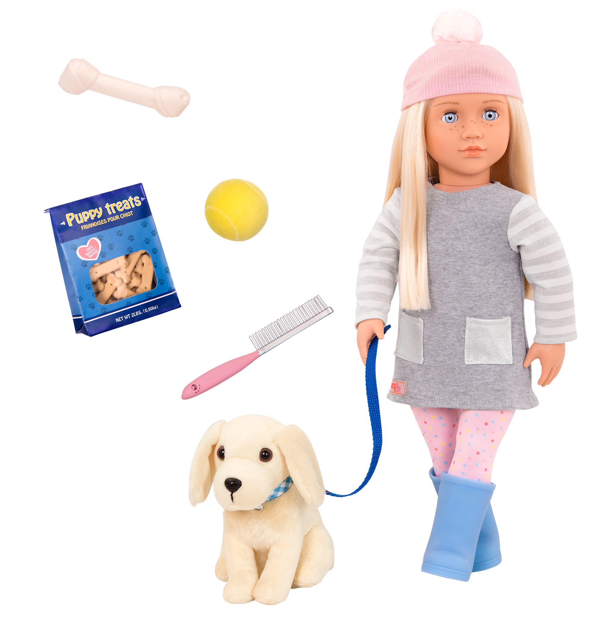 Meagan and Golden Retriever 18-inch doll and pet