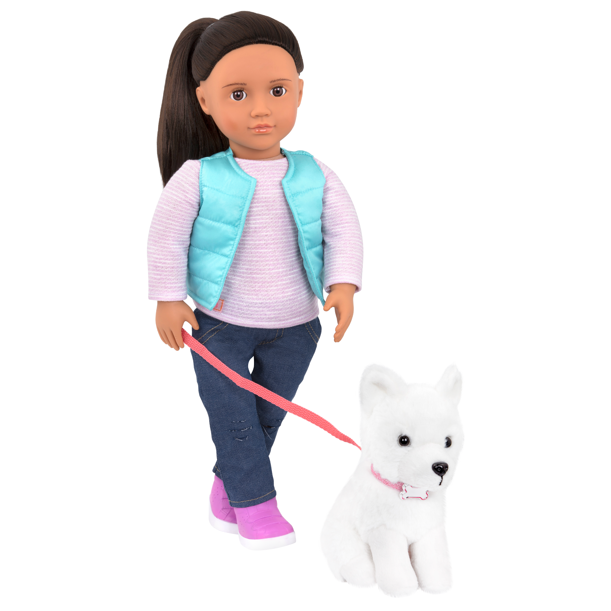Cassie and Samoyed 18-inch Doll and Pet