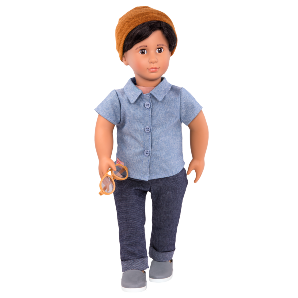 Franco Regular 18-inch Boy Doll wearing sunglass