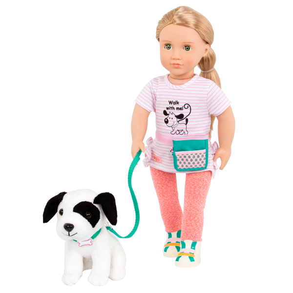 18-inch Dog Trainer Doll Hazel Sitting with Pet Pup