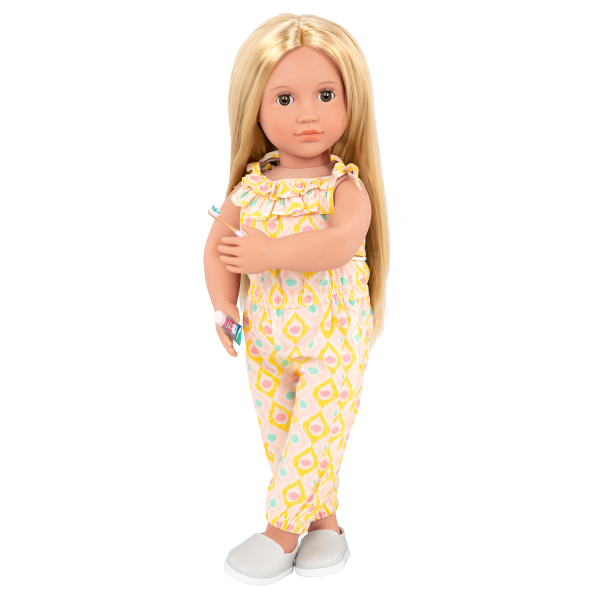 Deluxe 18-inch Train Travel Doll Joanie with Jumpsuit Outfit