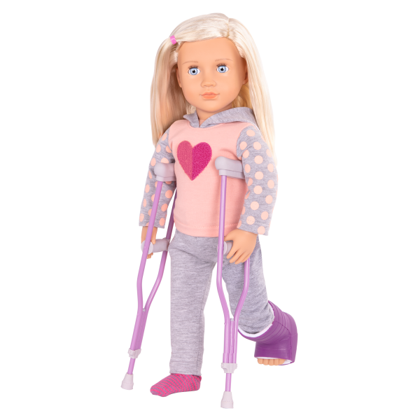 Martha Deluxe 18-inch Hospital Doll Crutches Accessories