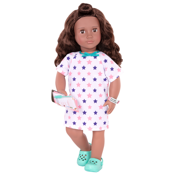 Keisha Posable 18-inch Doll Hospital Gown