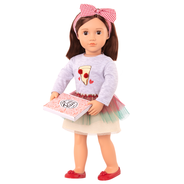 Posable 18-inch Pizza Chef Doll Francesca Brown Hair