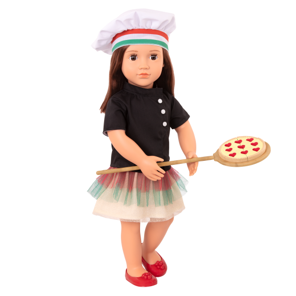 Posable 18-inch Doll Pizza Chef Francesca