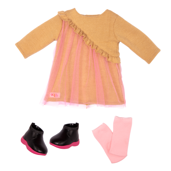18-inch Hair Play Doll Bianca Sweater Dress Outfit