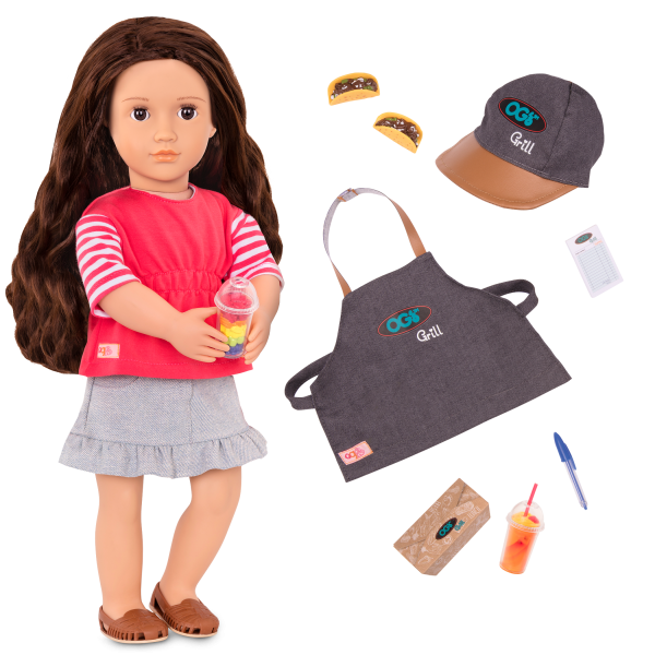 Rayna Deluxe 18-inch Food Truck Doll all components
