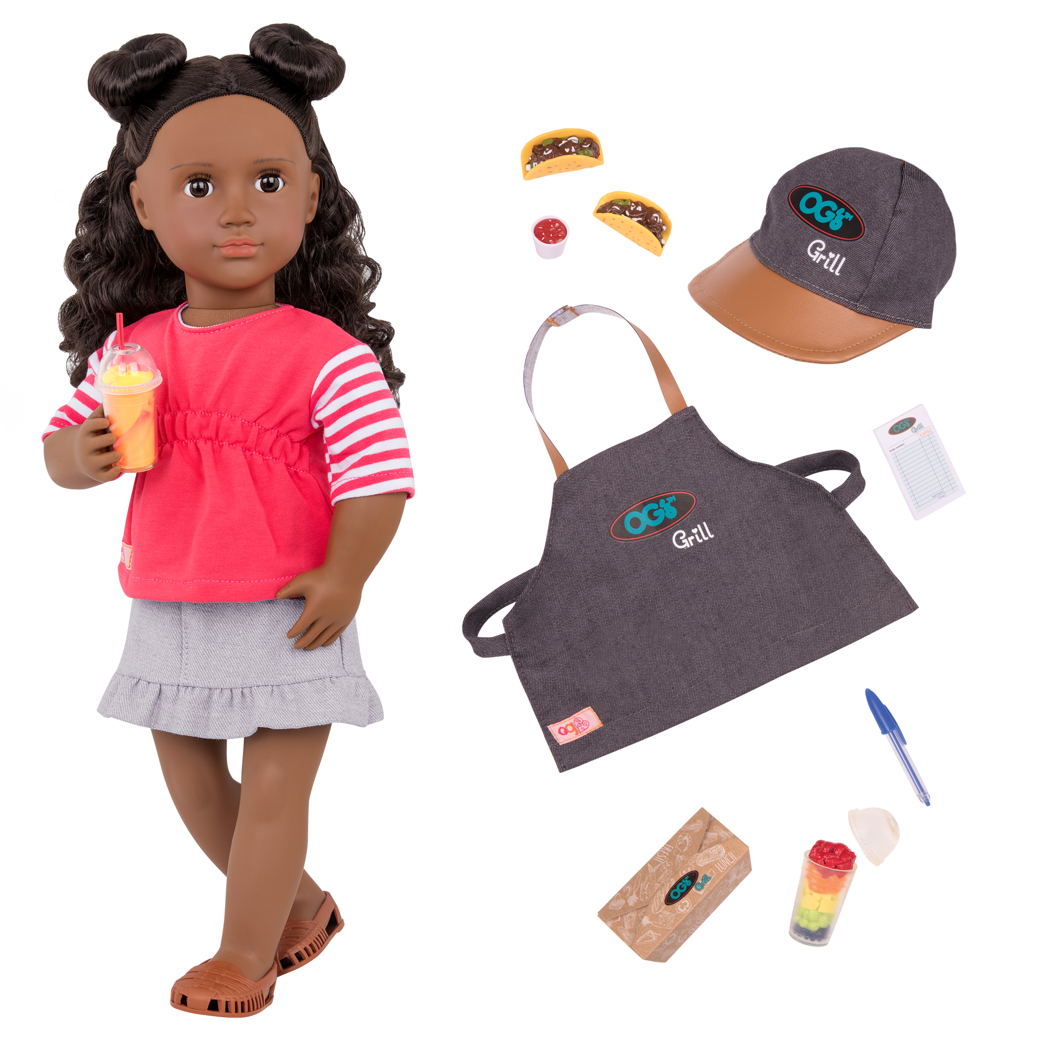 Macy Deluxe Food Truck Doll all components