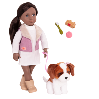 18-inch Doll and Pet Set Kinzie & Plush Dog