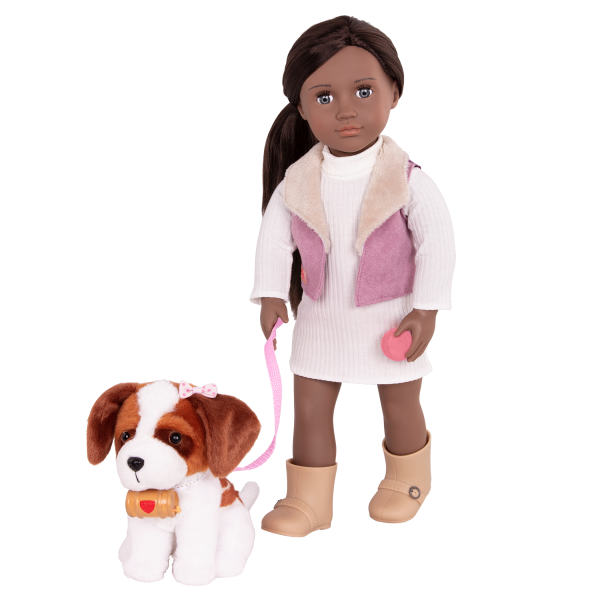 18-inch Doll & Pet Kinzie Plush Dog