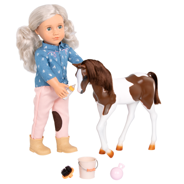 18-inch Equestrian Doll Yanira Blonde Horse Play