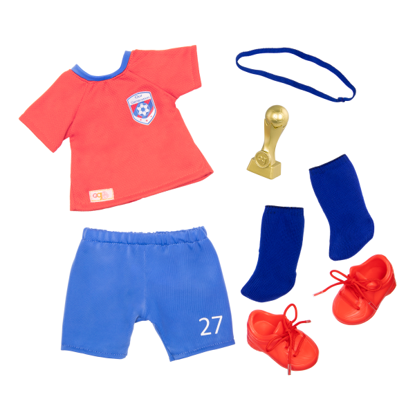 18-inch Soccer Player Doll Dina Blonde with Sports Outfit Clothes