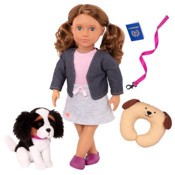 18-inch Doll and Pet Set Maddie & Plush Dog