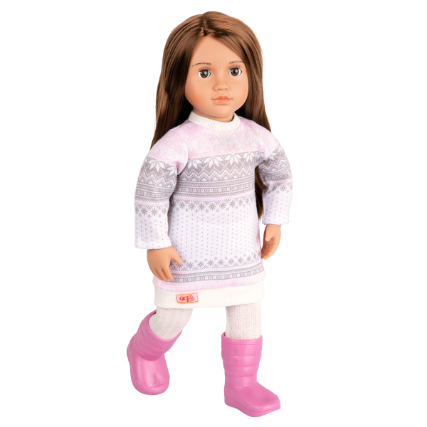 Posable 18-inch Doll Sandy Sweater Dress