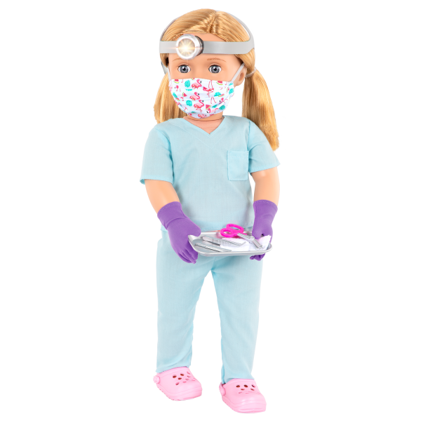 18-inch Doctor Doll Tonia Face Mask