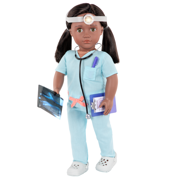 18-inch Doctor Doll Cierra Black Hair