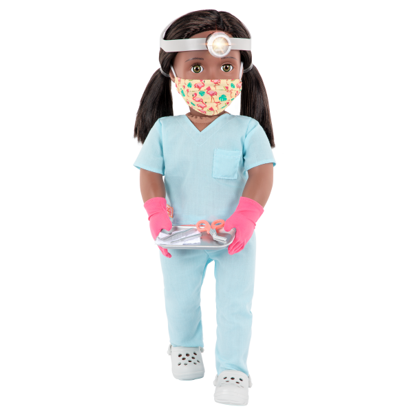 18-inch Doctor Doll Cierra Face Mask