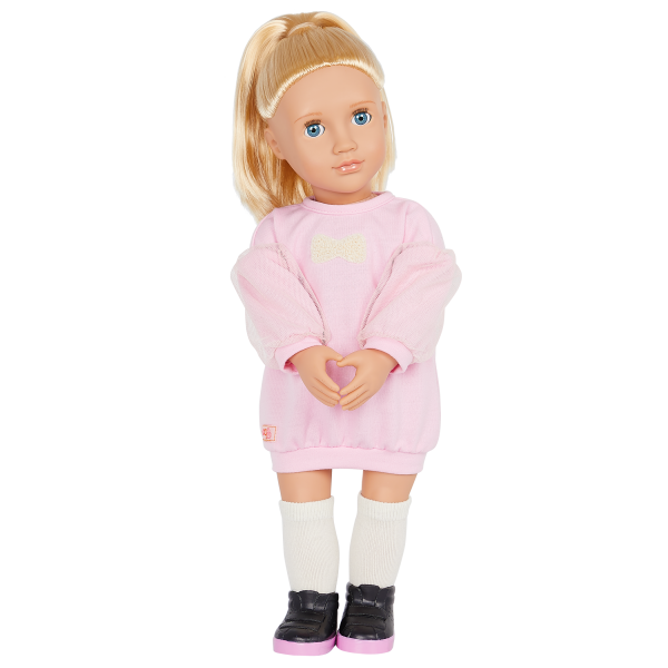 Our Generation 18-inch Fashion Doll Reid Pink Sweater Dress