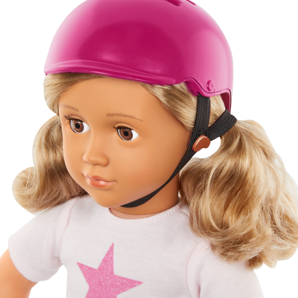 Our Generation Posable 18-inch Skateboarder Doll Ollie Blonde Hair & Brown Eyes