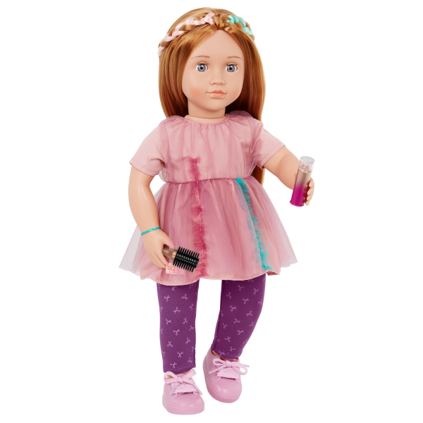 Our Generation 18-inch Posable Hair Stylist Doll Drew & Hairbrush