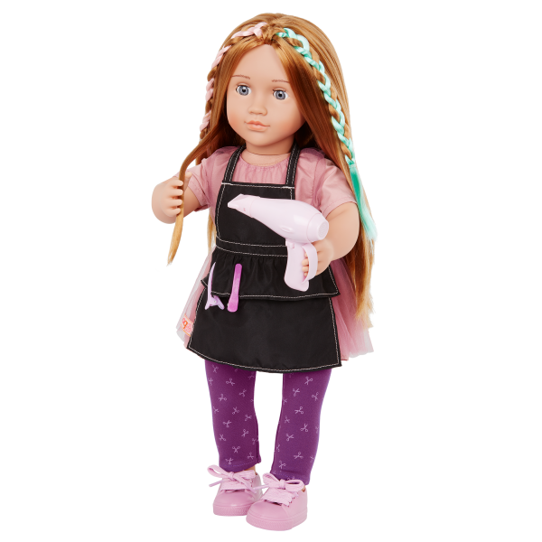 Our Generation 18-inch Posable Hair Stylist Doll Drew  & Blow Dryer Accessory