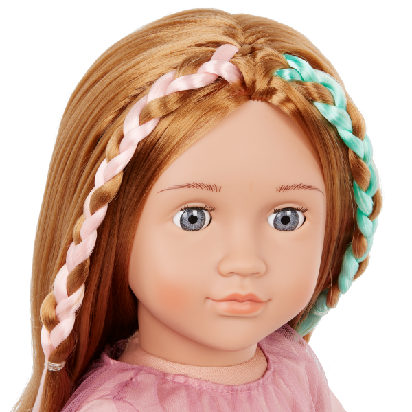 Our Generation 18-inch Posable Hair Stylist Doll Drew Brown Hair & Colorful Braids