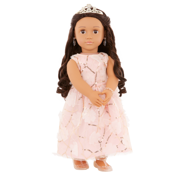 Our Generation 18-inch Doll Anissa in Pink Floral Gown