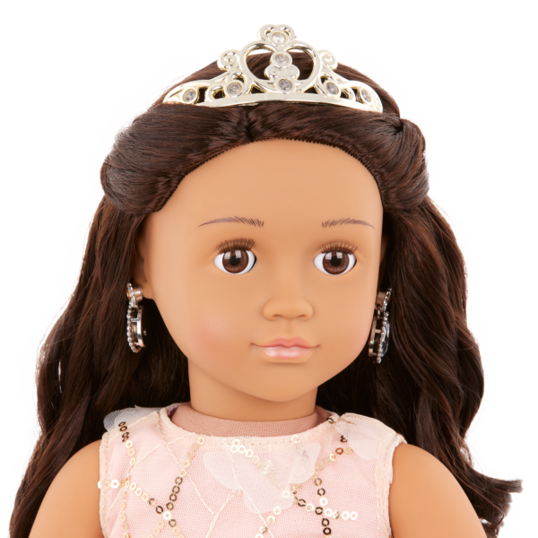 Our Generation 18-inch Doll Anissa Brown Eyes & Brown Hair with Tiara & Earrings