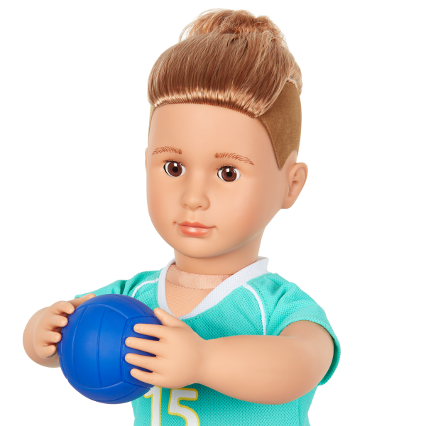 Posable 18-inch Boy Doll Johnny Toy Volleyball