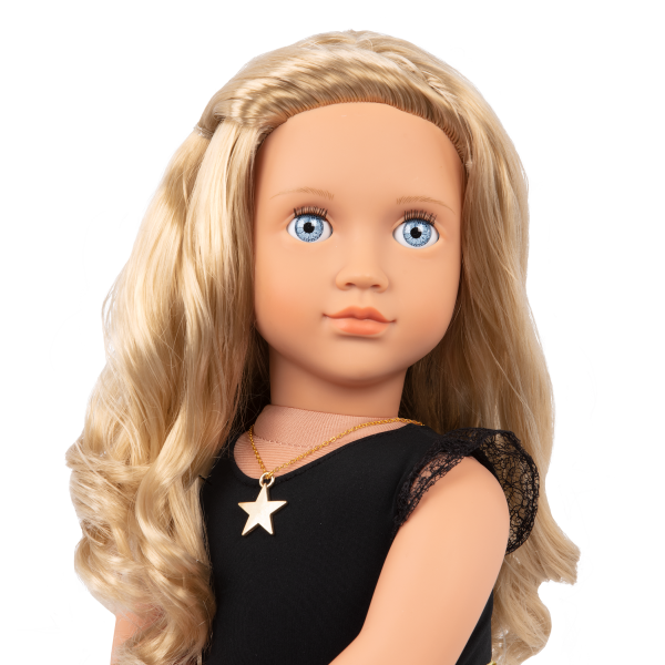Our Generation Fashion Starter Kit & 18-inch Doll Stella Blonde Hair Blue Eyes