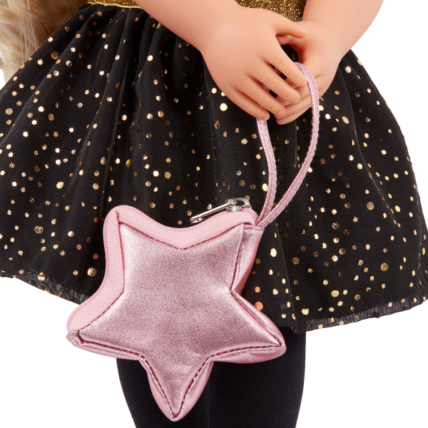 Our Generation Fashion Starter Kit & 18-inch Doll Stella Pink Star Purse