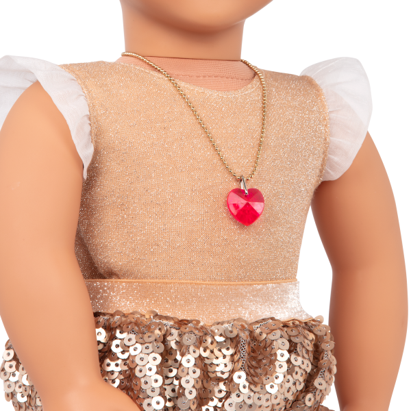 Our Generation Fashion Starter Kit & 18-inch Doll Amora Heart Necklace