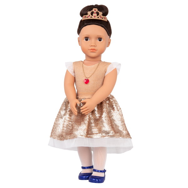 Our Generation Fashion Starter Kit & 18-inch Doll Amora Sequin Dress