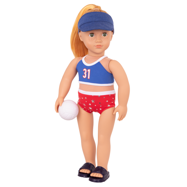 Athletic Team Series 18-inch Volleyball Doll Magnolia Strawberry Blonde Hair