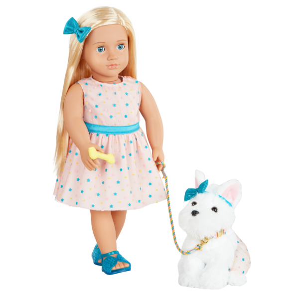 Our Generation 18-inch Doll & Pet Cadence & Cookie with Accessories