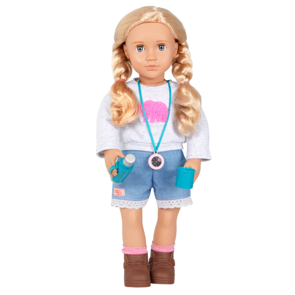 Our Generation 18-inch Camping Doll Delilah with Accessories