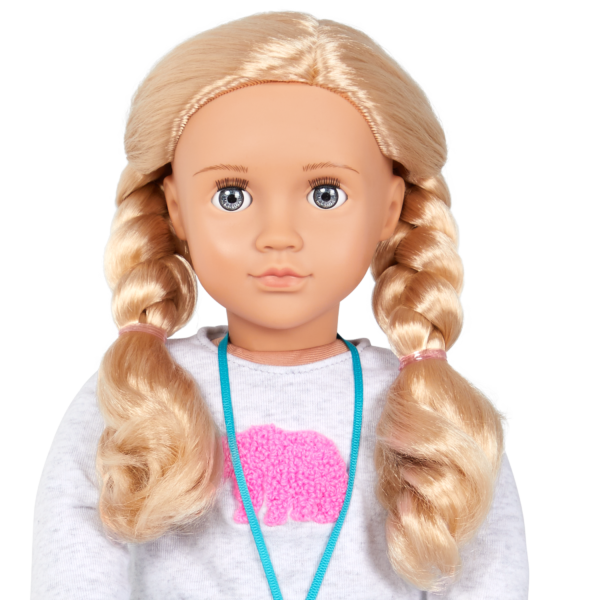 Our Generation 18-inch Camping Doll Delilah Blue Eyes Blonde Hair