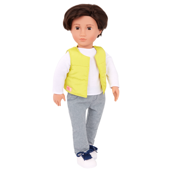 Our Generation 18-inch Boy Doll Lee in Vest Outfit
