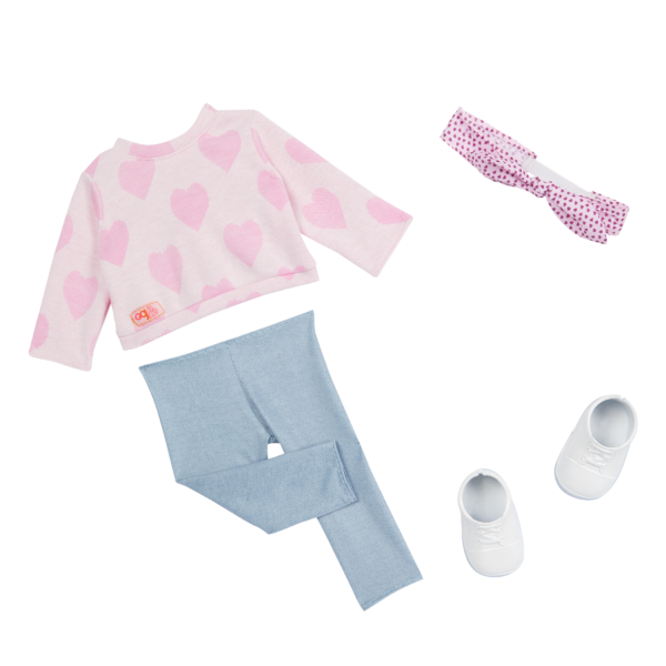 Our Generation Camila 18-inch Doll Hearts Outfit
