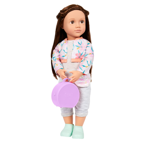 Our Generation Posable 18-inch Doll Reese with Carry-On Luggage