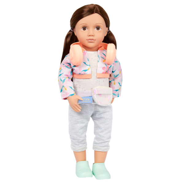 Our Generation 18-inch Doll Reese Wearing Headphones