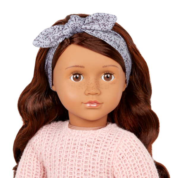 Our Generation 18-inch Doll Coco with Brown Eyes, Brunette Hair & Freckles
