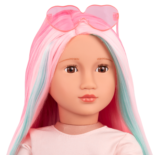 Our Generation Rosa 18-inch Multicolored Hair Doll with Brown Eyes