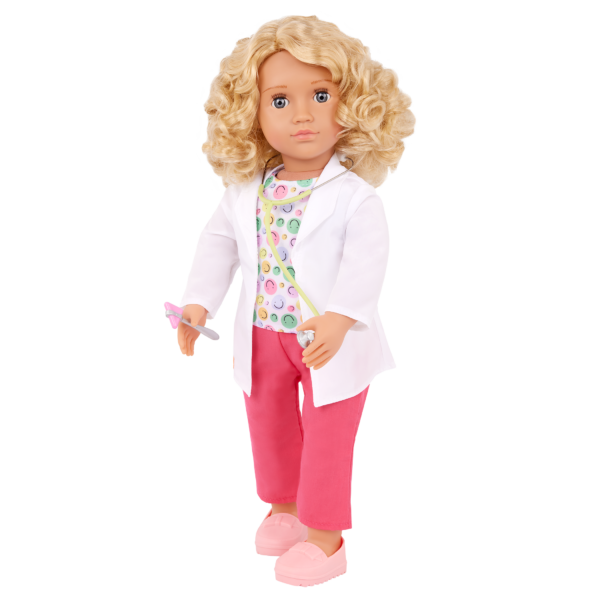 Our Generation 18-inch Pediatrician Doll Felicia with Blonde Hair & Gray Eyes